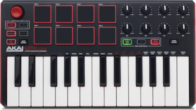 Akai Proffesional Midi Keyboard MPK mini mkII με 25 Πλήκτρα σε Μαύρο Χρώμα
