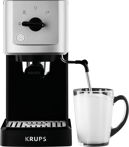 Krups Μηχανή Espresso 1460W Πίεσης 15bar Ασημί XP3440