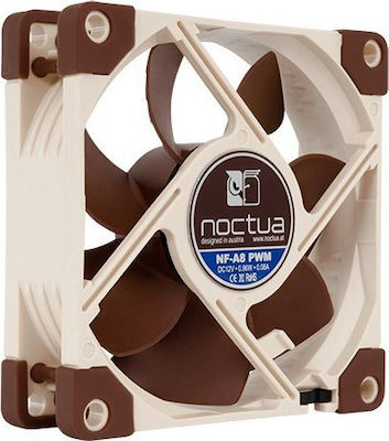 Noctua NF-A8 Case Fan 80mm με Σύνδεση 4-Pin PWM Καφέ