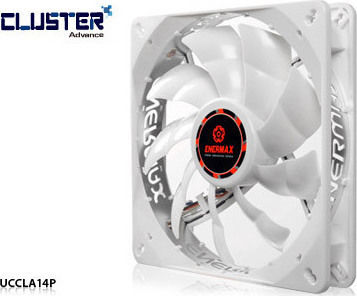 Enermax Cluster Advance Case Fan 140mm (1500rpm / 92.21cfm) με Λευκό Φωτισμό και Σύνδεση 4-Pin PWM