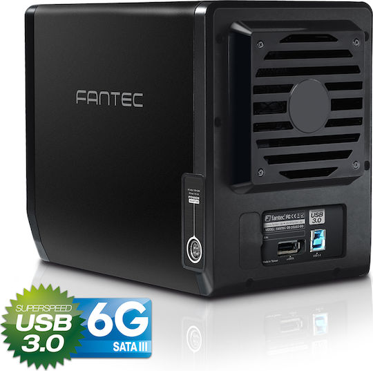 Fantec QB-35US3-6G Твърд диск кутия за 4 твърди дискове 3.5" SATA III с връзка USB 3.0 / eSATA в Черен цвят