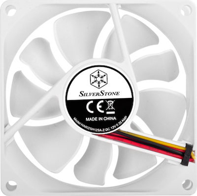 Silverstone FM84 Case Fan 80mm (3500rpm / 36.87cfm) Χωρίς Led Φωτισμό και Σύνδεση 3-Pin Λευκό