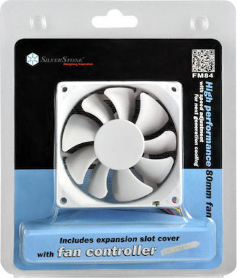 Silverstone FM84 Case Fan 80mm (3500rpm / 36.87cfm) Χωρίς Led Φωτισμό και Σύνδεση 3-Pin Λευκό