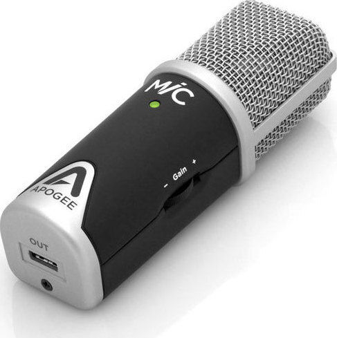 Apogee MiC 96k USB Microfon Condensator Desktop, Montat pe Amortizor pentru Vocale în Culoarea Gray
