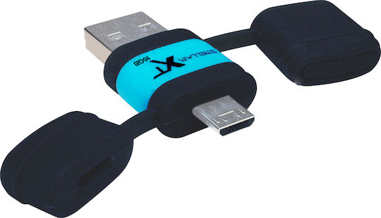 Patriot Stellar Boost XT 16GB USB 3.1 Стик с връзка USB-A & micro USB-B Тюркоазен