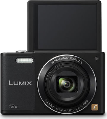 Panasonic Lumix DMC-SZ10 Kompakte Kamera 16MP Optischer Zoom 12x mit Bildschirmgröße 2.7" und Videoauflösung 1280 x 720 Pixel Black Schwarz