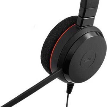 Jabra Evolve 20 On Ear Multimedia Headphone with Microphone USB-A