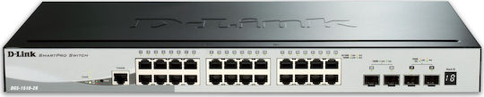 D-Link DGS-1510-28X Managed L2 Switch with 24 Gigabit (1Gbps) Ethernet Ports and 4 SFP Ports