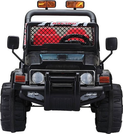 Jeep Wrangler Διθέσιο με Τηλεκοντρόλ Τύπου 12 Volt Μαύρο για 1+ Ετών