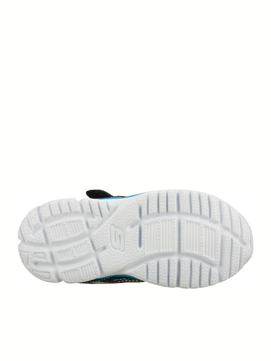 Kids Sports Shoes Running with Hoop & Loop Closure Black