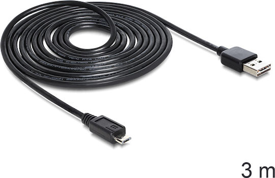 DeLock 83368 3m Regular USB 2.0 to micro USB Cable (83368)