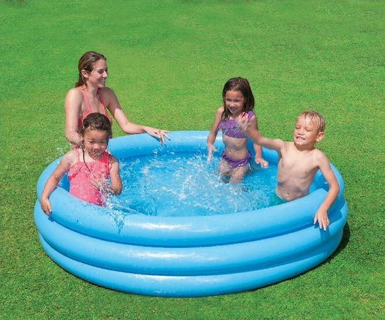 Intex Crystal Blue Kinder Rundschwimmbecken 582lt Aufblasbar 168x38cm Blau
