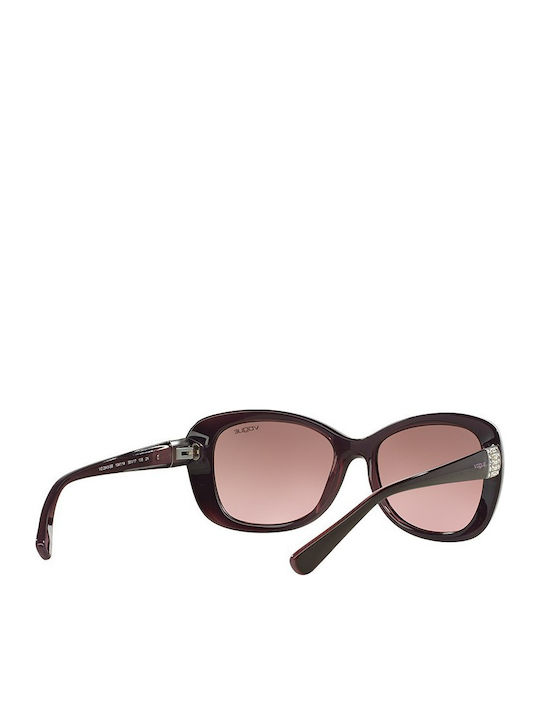 Vogue Women's Sunglasses with Burgundy Plastic Frame and Brown Gradient Lens VO2943SB 1941/14