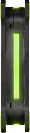 Thermaltake Riing 12 LED 120mm 3-Pin Green Lighting Case Fan Green
