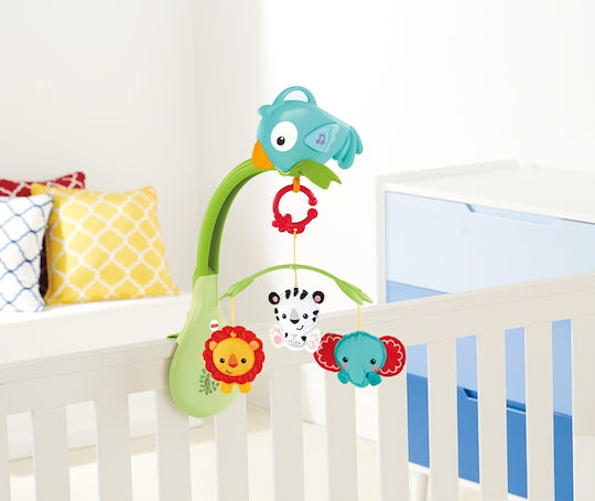 Fisher Price Мобиле Детско легло с музика и въртене Rain Forest за 0++ месеца
