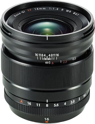 Fujifilm Crop Kameraobjektiv Fujinon XF 16mm f/1.4 R WR Weitwinkel für Fujifilm X Mount