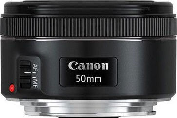 Canon Full Frame Camera Lens EF 50mm f/1.8 STM Fixed for Canon EF Mount Black