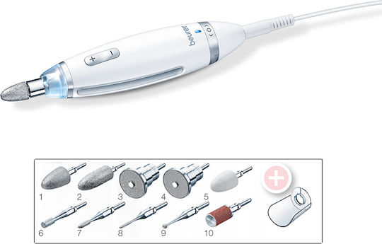Beurer Nail Drill Power 7.5W White with 5400 Rotations per Minute
