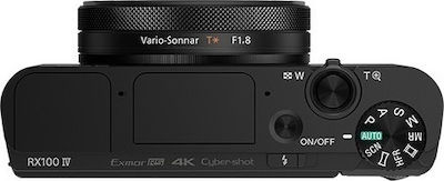 Sony RX100 IV Компактен Фотоапарат 20.1МР Оптично Увеличение 2.9x Черна