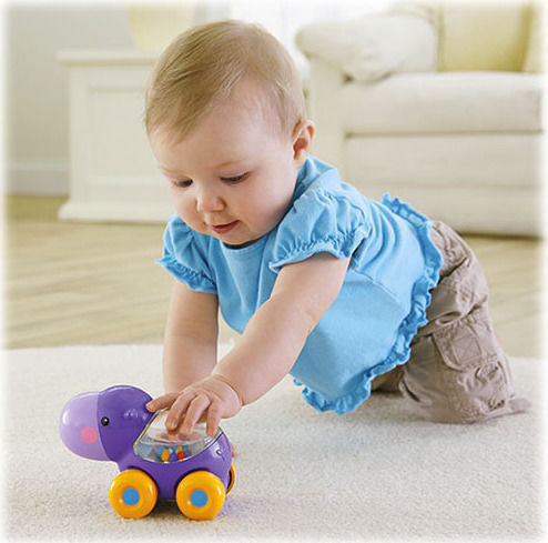 Fisher Price Push Along Poppity Pop with Sounds for 6++ Months (Various Designs/Assortments of Designs) 1pc
