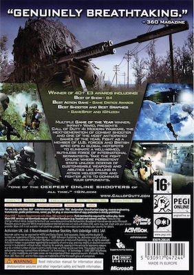 call of duty 4 modern warfare cheats xbox 360