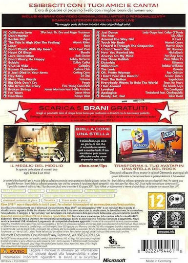 Lips Number One Hits Edition Xbox 360 Game