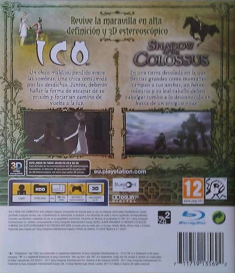 Jogo The ICO & Shadow of the Colossus - PS3 - SEM CAPA