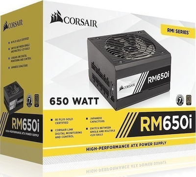 Corsair RMi Series RM650i 650W Τροφοδοτικό Υπολογιστή Full Modular 80 Plus Gold