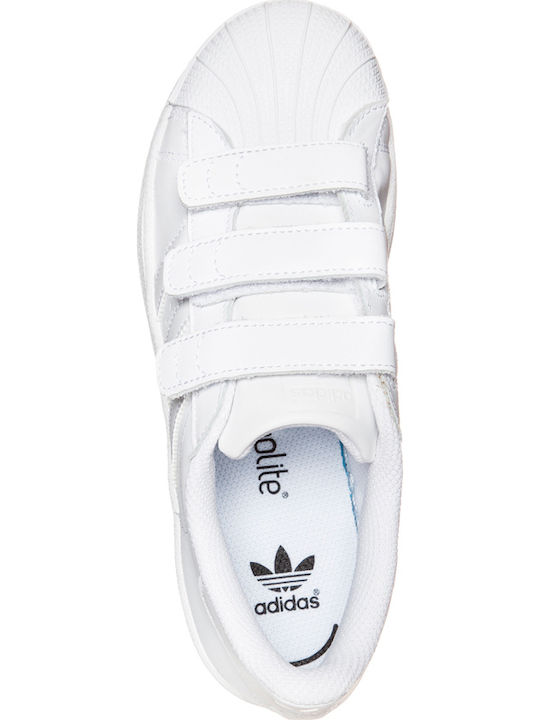 Kids Sneakers Superstar Foundation Cf C with Straps White