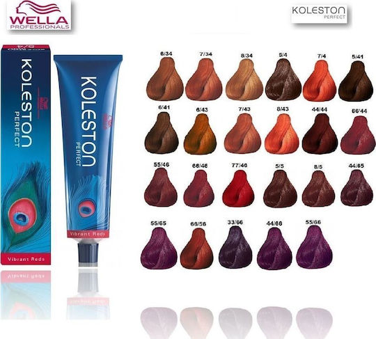 Wella Koleston Perfect Vibrant Reds Vopsea de Păr 7/4 Blond bronz 60ml