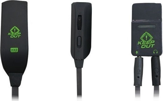 Keep Out HX8V2 Надушници Геймърски слушалки с връзка 3,5 мм / USB Черен