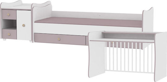 Lorelli Babybett Multifunktional Minimax White & Cappuccino für Matratze 60x120cm