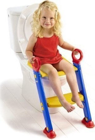 Factory Toddler Toilet Seat with Footrest & Handles Multicolour