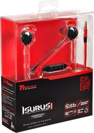Thermaltake eSPORTS ISURUS PRO In Ear Gaming Headset με σύνδεση 3.5mm Κόκκινο