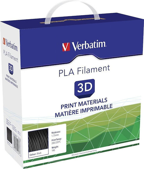 Verbatim PLA 3D Принтер Филамент 1.75мм Черен 1кг
