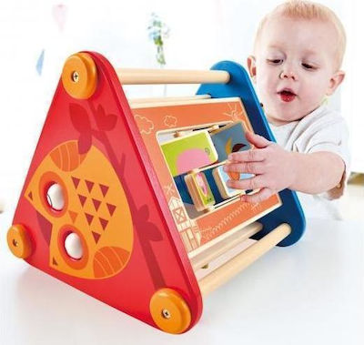 Hape Pyramid Toy Take-Along Activity Box made of Wood for 10++ Months