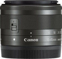 Canon Crop Camera Lens EF-M 15-45mm f/3.5-6.3 IS STM Standard Zoom for Canon EF-M Mount Black