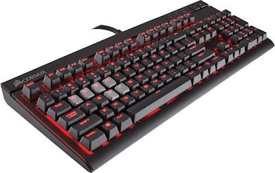Corsair Strafe Mechanical Cherry Mx Гейминг Клавиатура с Cherry MX Red суичове и Подсветени клавиши Черен