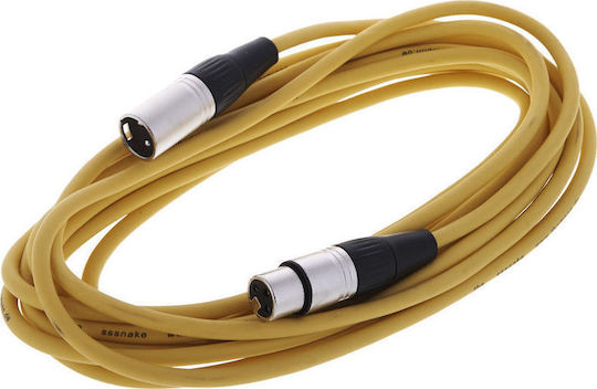 The Sssnake SM6YE Kabel XLR-Stecker - XLR-Buchse Schwarz 6m (SM6YE)