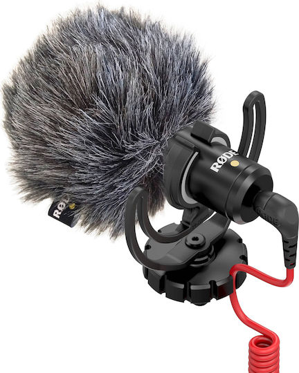 Rode VideoMicro Кондензатор (Малка диафрагма) Микрофон 3.5mm Шоково монтиран за Камера в Черен Цвят
