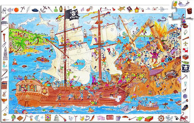 Wooden Kids Puzzle Πειρατές for 4++ Years 100pcs Djeco