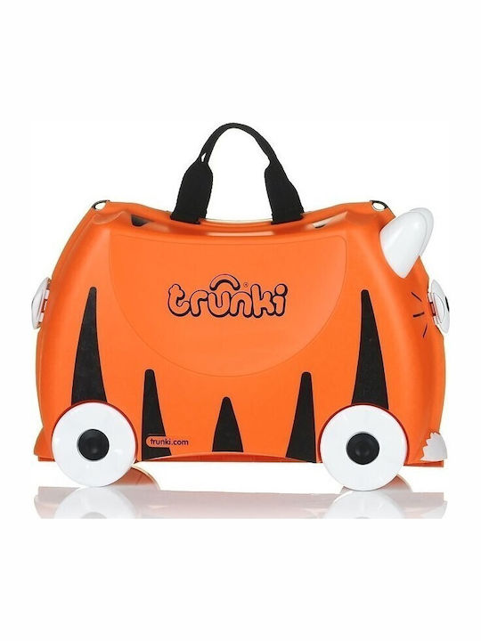 Trunki Tipu Tiger Kinder-Kabinenkoffer Hart Orange mit 4 Rädern Höhe 31cm
