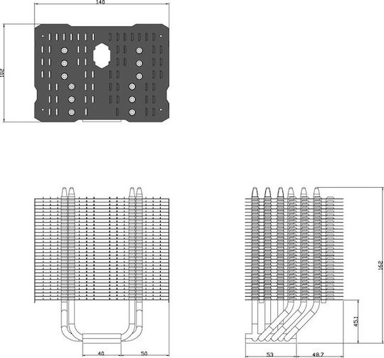 Thermalright HR-02 Macho Rev.B Ψύκτρα Επεξεργαστή για Socket 115x/AM3/AM3+ Λευκή