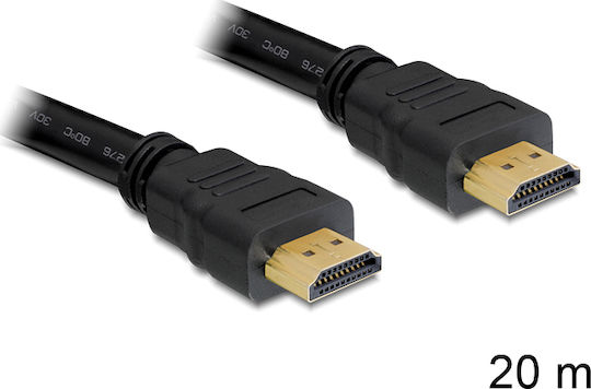 DeLock HDMI 1.4 Hochgeschwindigkeits 1080p 120Hz Kabel HDMI-Stecker - HDMI-Stecker 20m Schwarz