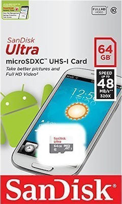 Sandisk Ultra microSDXC 64GB Class 10 U1 UHS-I