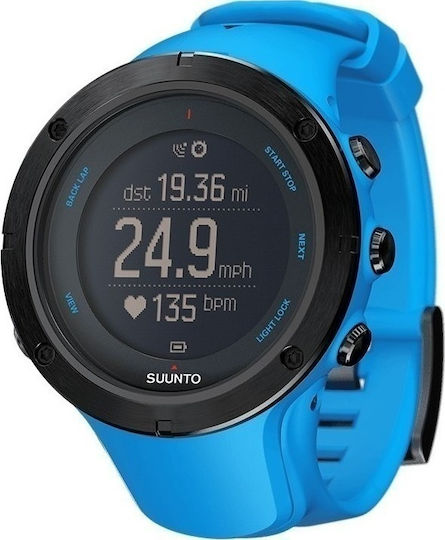 Suunto Ambit3 Peak HR Stainless Steel 50mm Waterproof Smartwatch with Heart Rate Monitor (Blue)