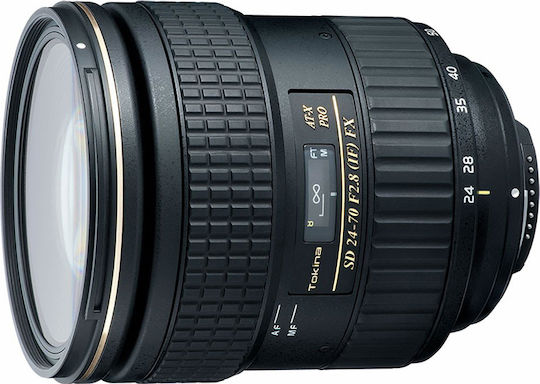 Tokina Full Frame Camera Lens AT-X 24-70mm f/2.8 PRO FX Standard Zoom for Nikon F Mount Black