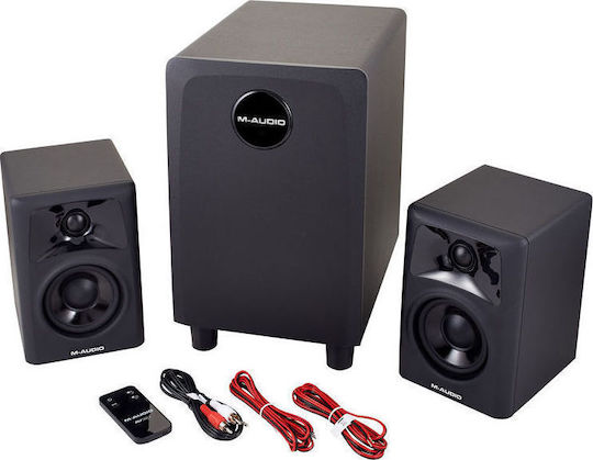 M-Audio Heimkino-Lautsprecherset 2.1 AV32.1 110W Schwarz
