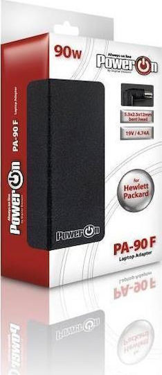 Power On Φορτιστής Laptop 90W 19V 4.74A για HP χωρίς Καλώδιο Τροφοδοσίας