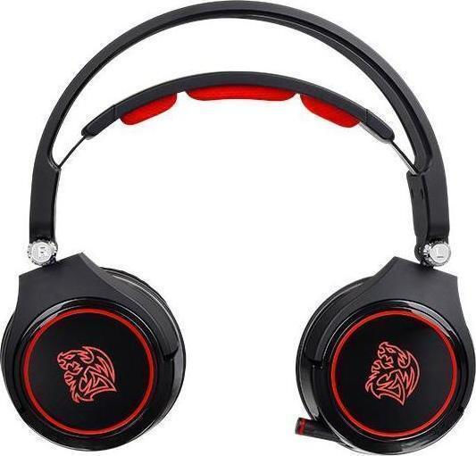 Thermaltake CRONOS AD Über Ohr Gaming-Headset mit Verbindung 3,5mm / USB Schwarz